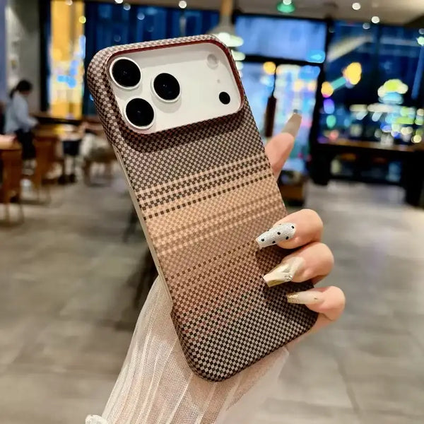 Carbon Fiber Textured Magnetic Hard PC Case for iPhone